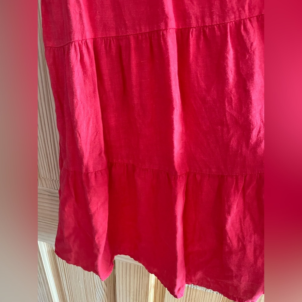 Rosemarine Red Linen Embroidered Women’s Dress Size‎ L - Picture 11 of 16